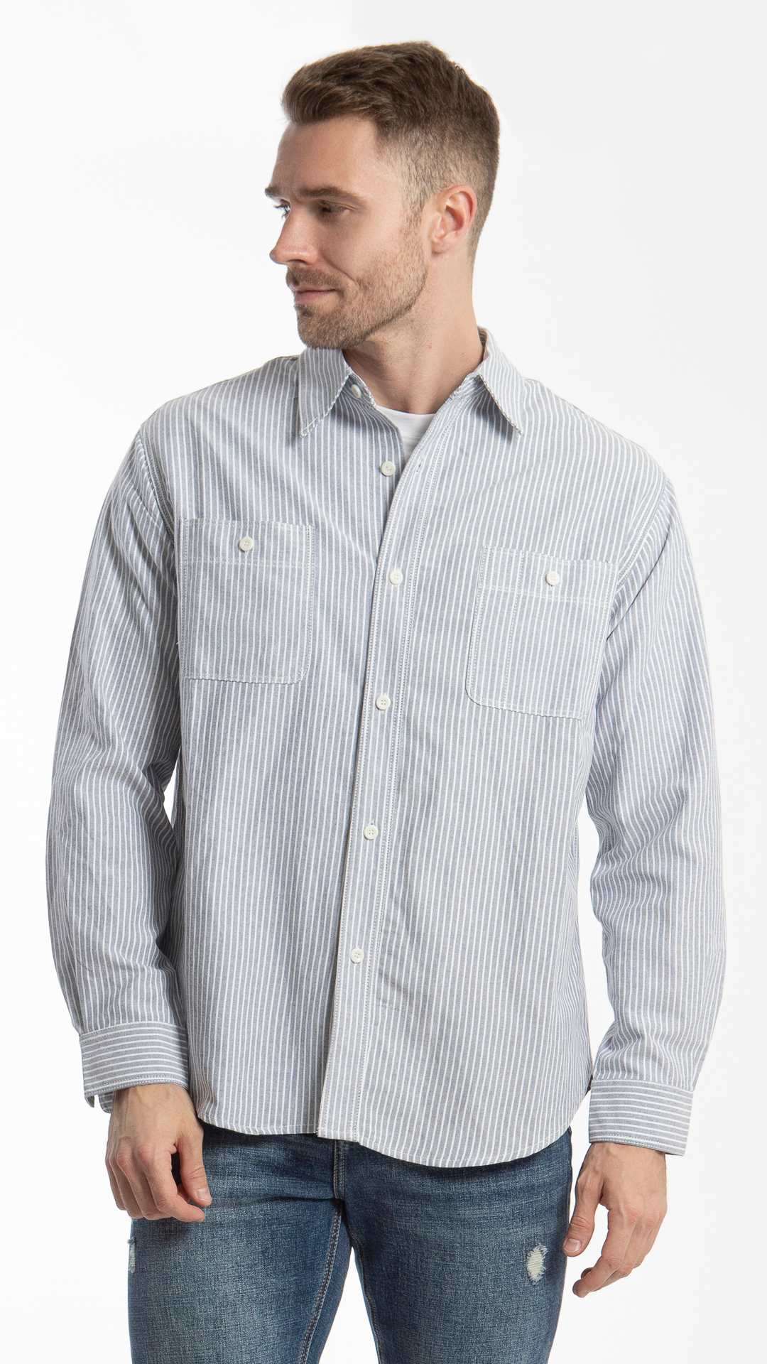 Camisa De Rayas Hombre B Basic BB0224