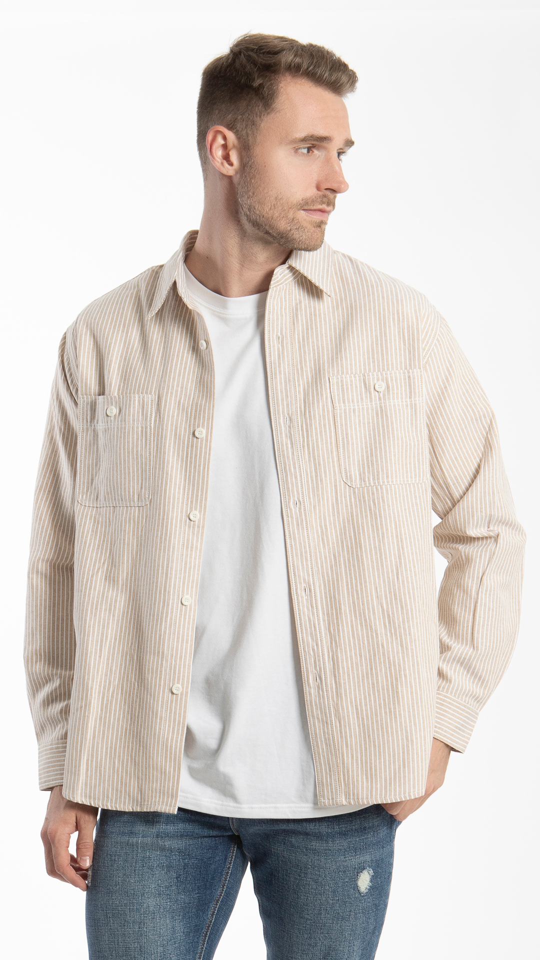 Camisa De Rayas Hombre B Basic BB0224