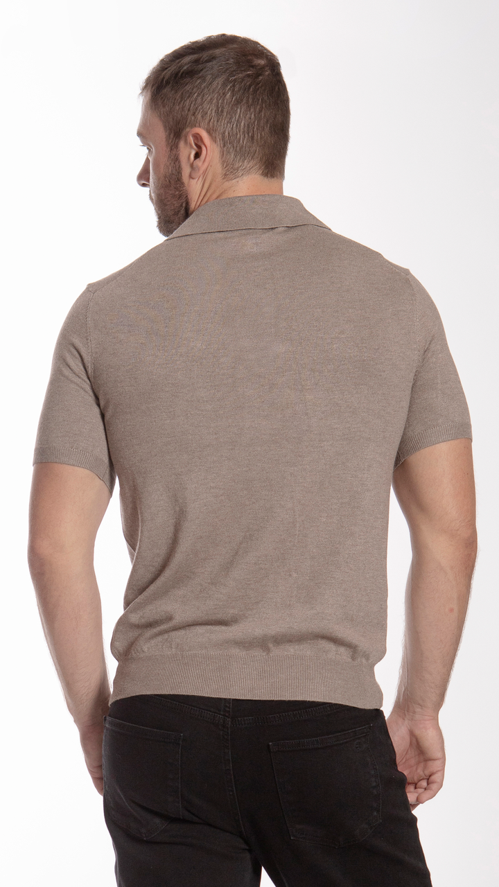 polo-casual-beige-manga-corta-hombre