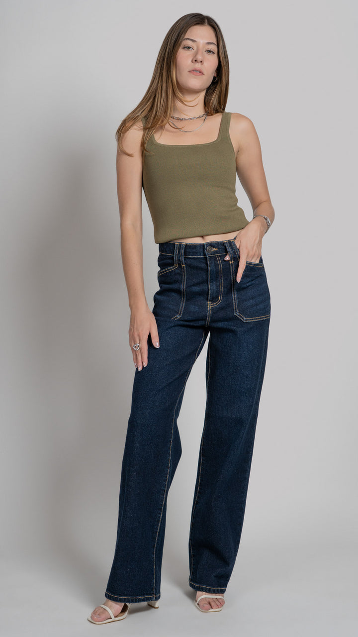 Pantalón Wide Leg Mujer Balam BL7121