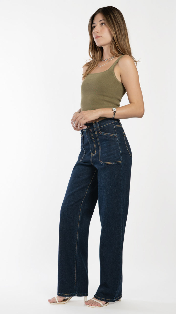 Pantalón Wide Leg Mujer Balam BL7121