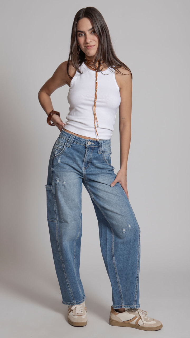 Pantalón Barrel Mujer Balam BL7427