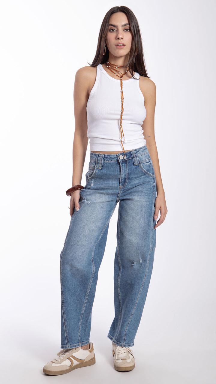 Pantalón Barrel Mujer Balam BL7427