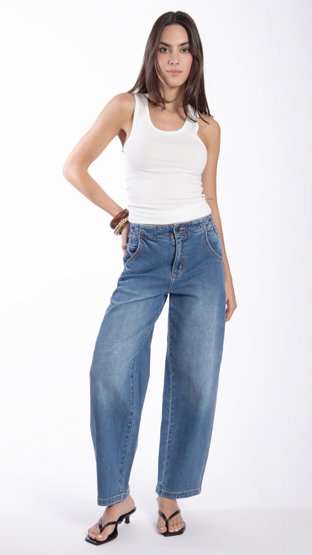 Pantalón Barrel Mujer Balam BL7428