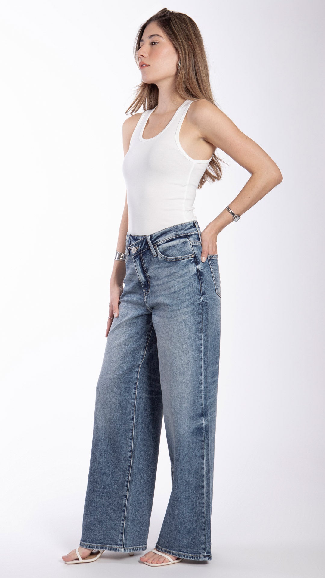 Pantalón Asimétrico Vintage Loose Mujer Balam BL7439