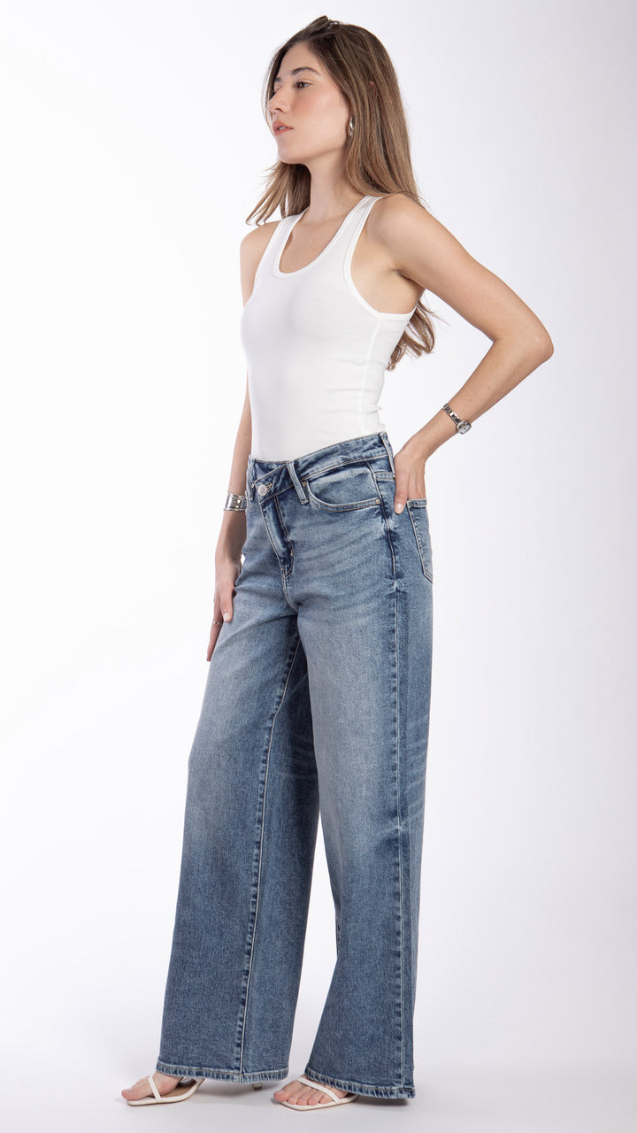 Pantalón Asimétrico Vintage Loose Mujer Balam BL7439