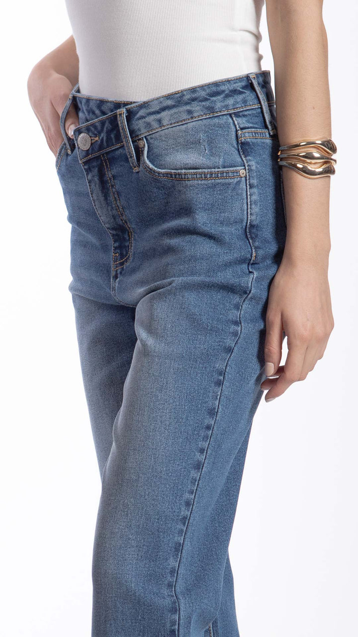Pantalón Straight Asimétrico Mujer Balam BL7465