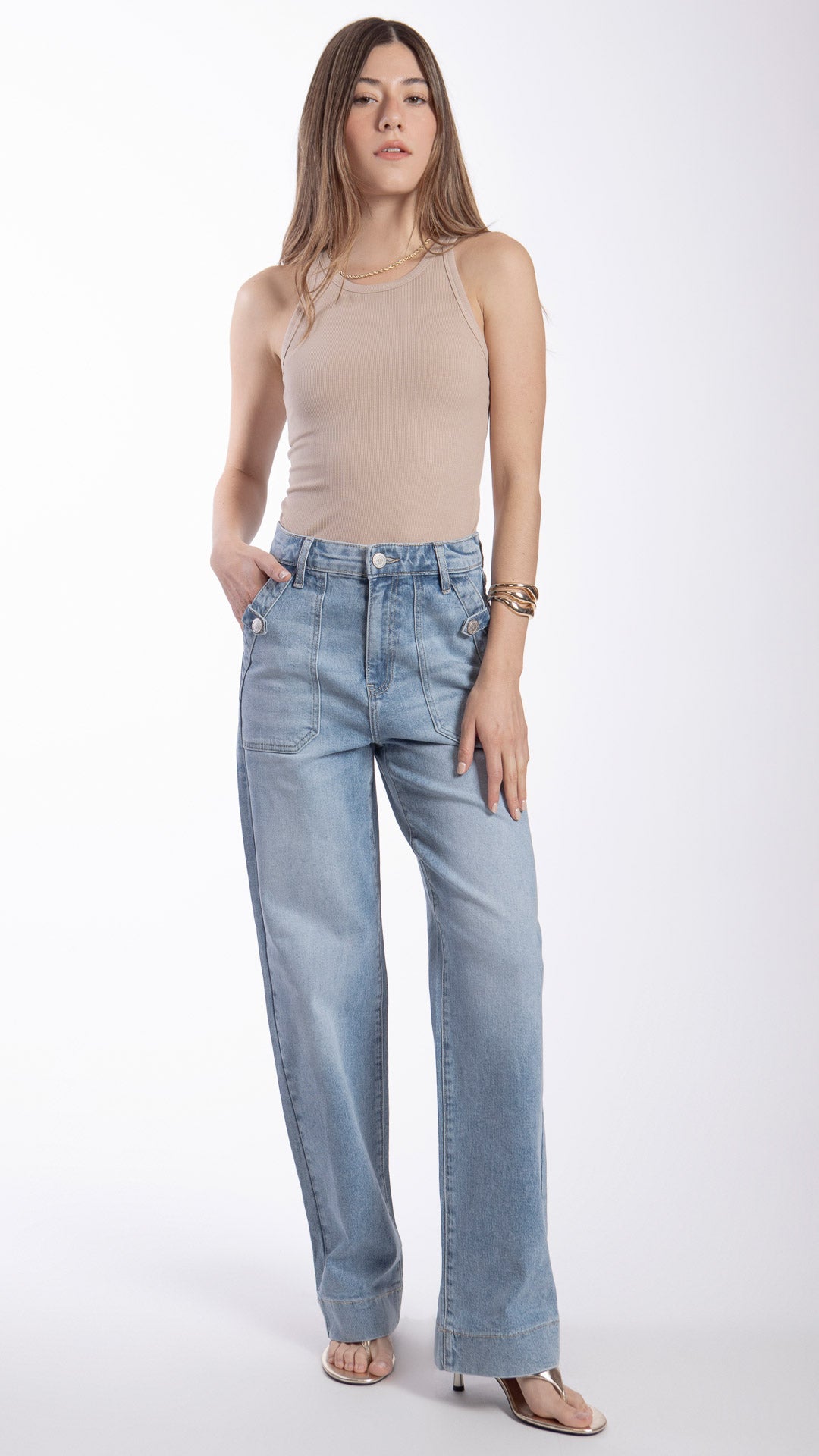 Pantalón Wide Leg Mujer Balam BL7481