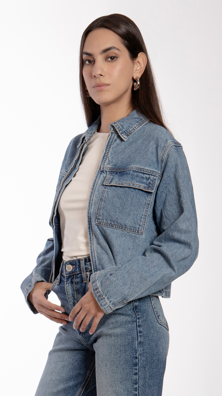 Chamarra Oversize Crop Mujer Balam BL7137