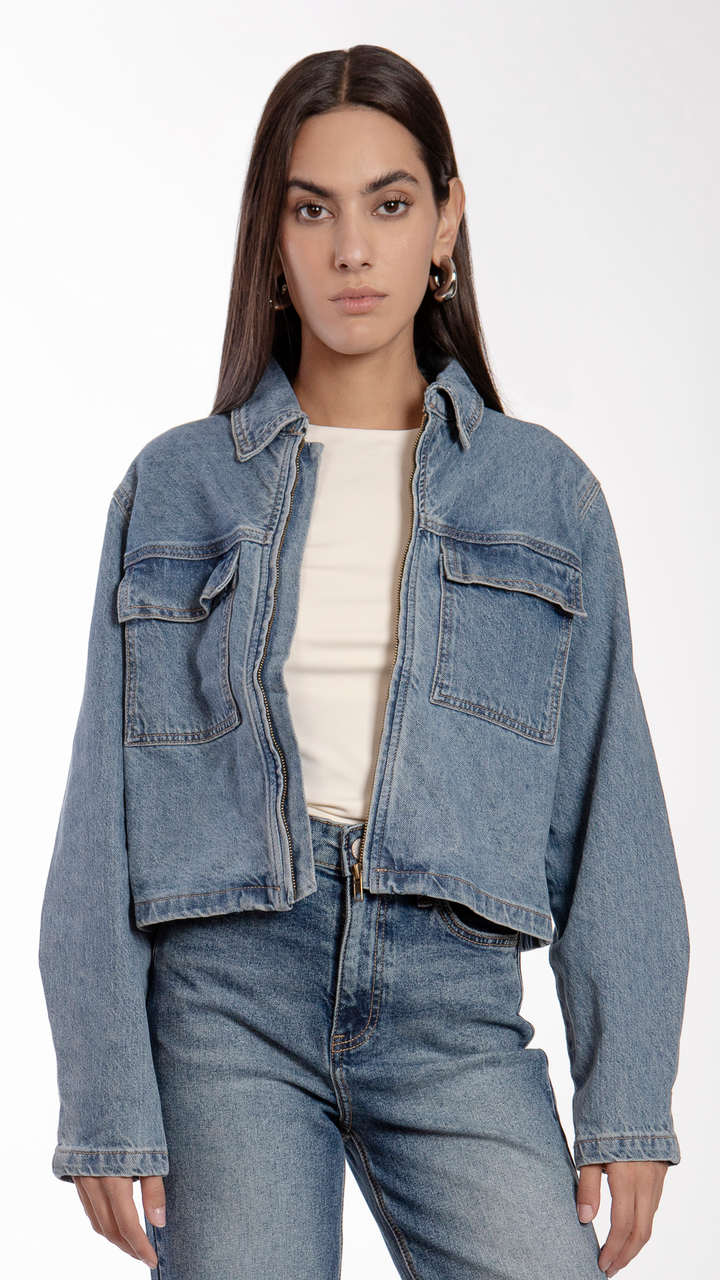 Chamarra Oversize Crop Mujer Balam BL7137