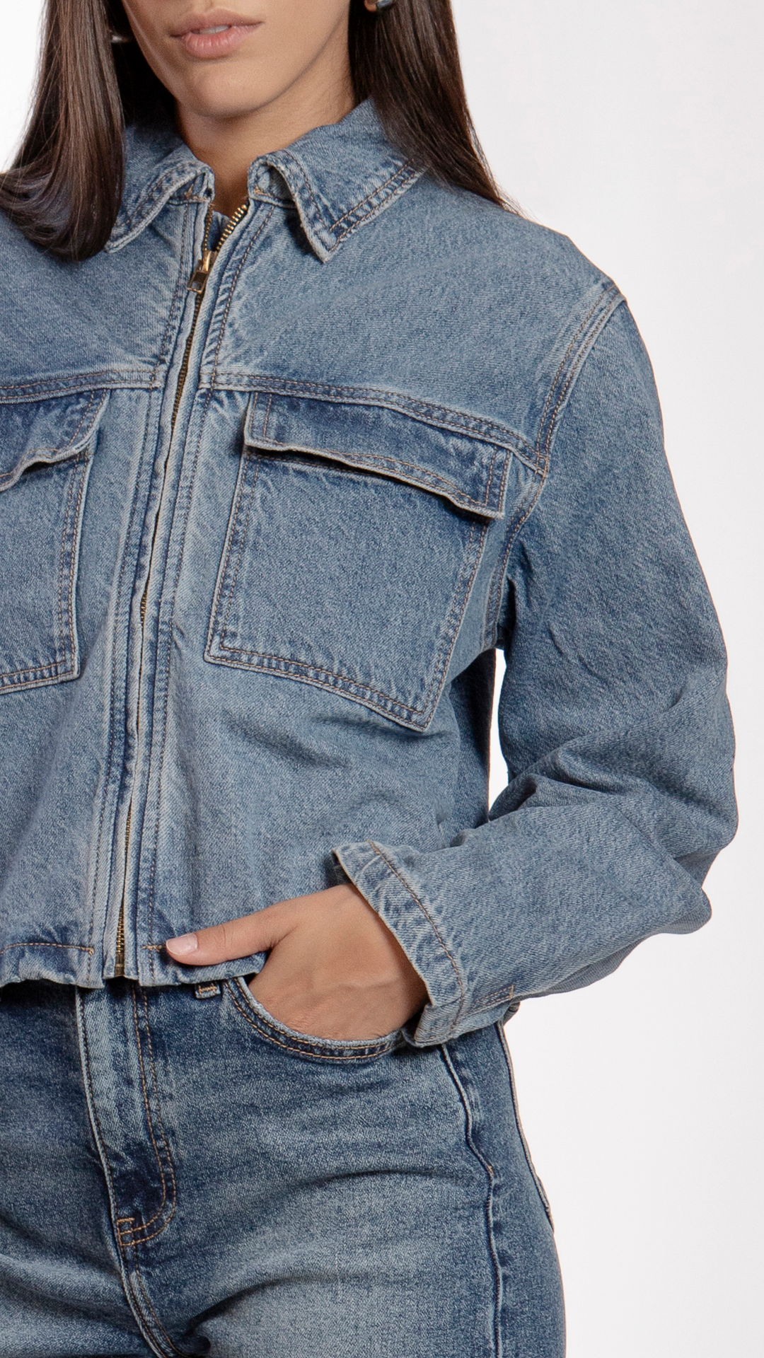 Chamarra Oversize Crop Mujer Balam BL7137
