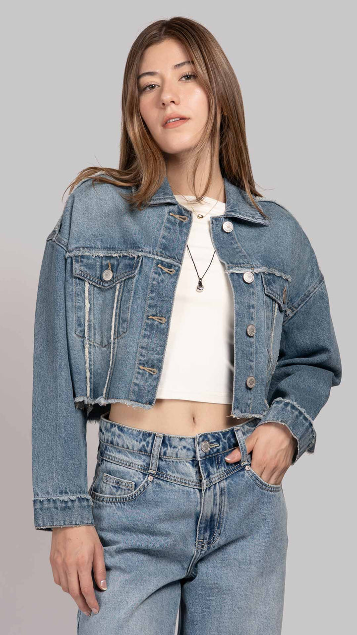 Chamarra Crop Mujer Balam BL7687