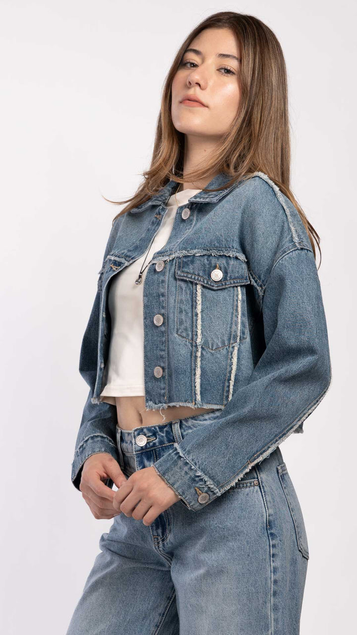 Chamarra Crop Mujer Balam BL7687