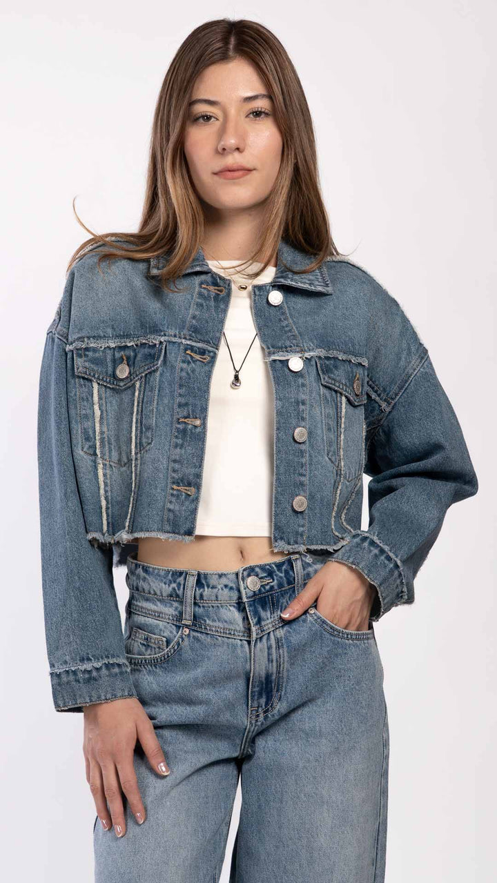 Chamarra Crop Mujer Balam BL7687