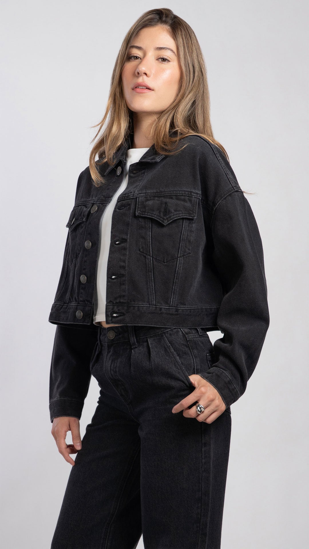 Chamarra Crop Mujer Balam BL7688