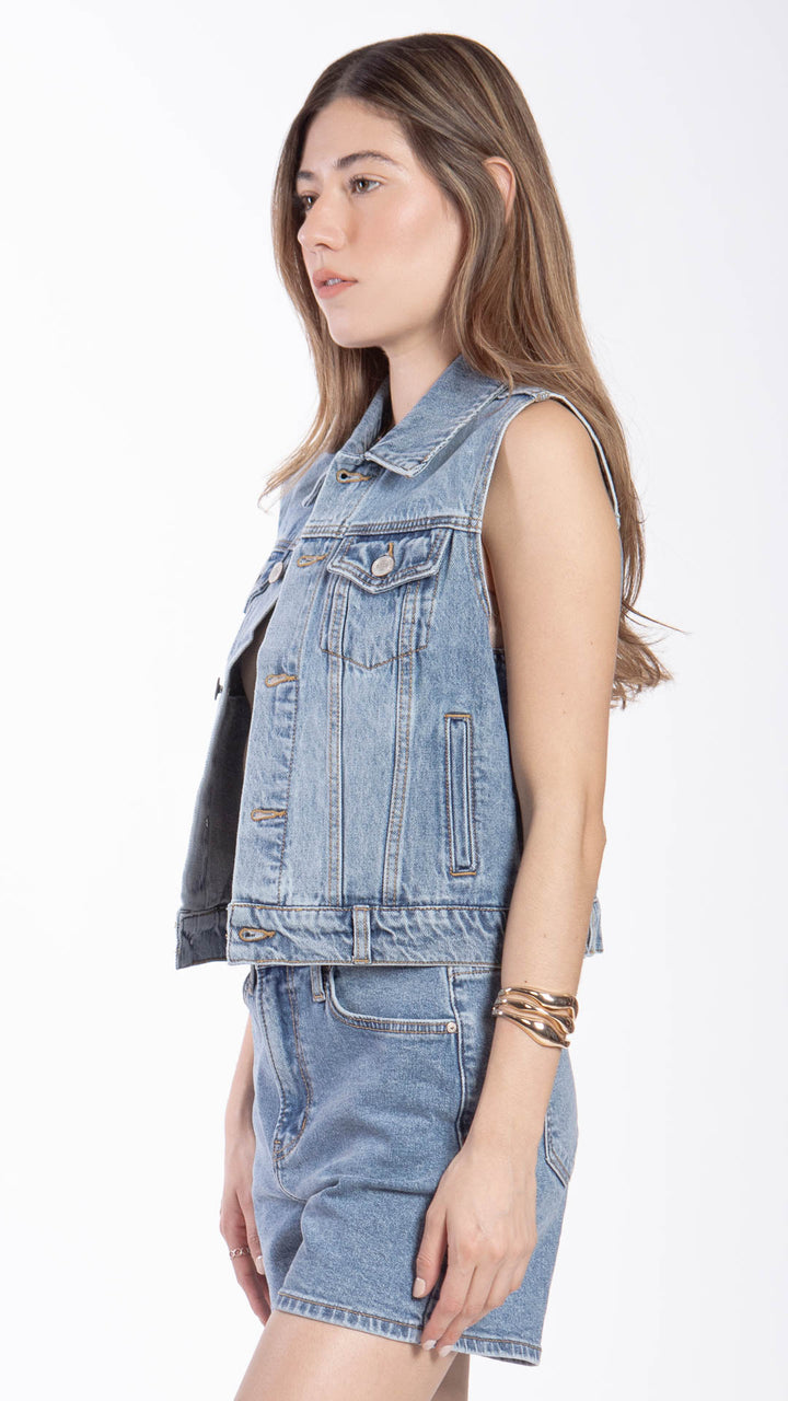 Chaleco Crop Top Para Mujer Balam BL7433