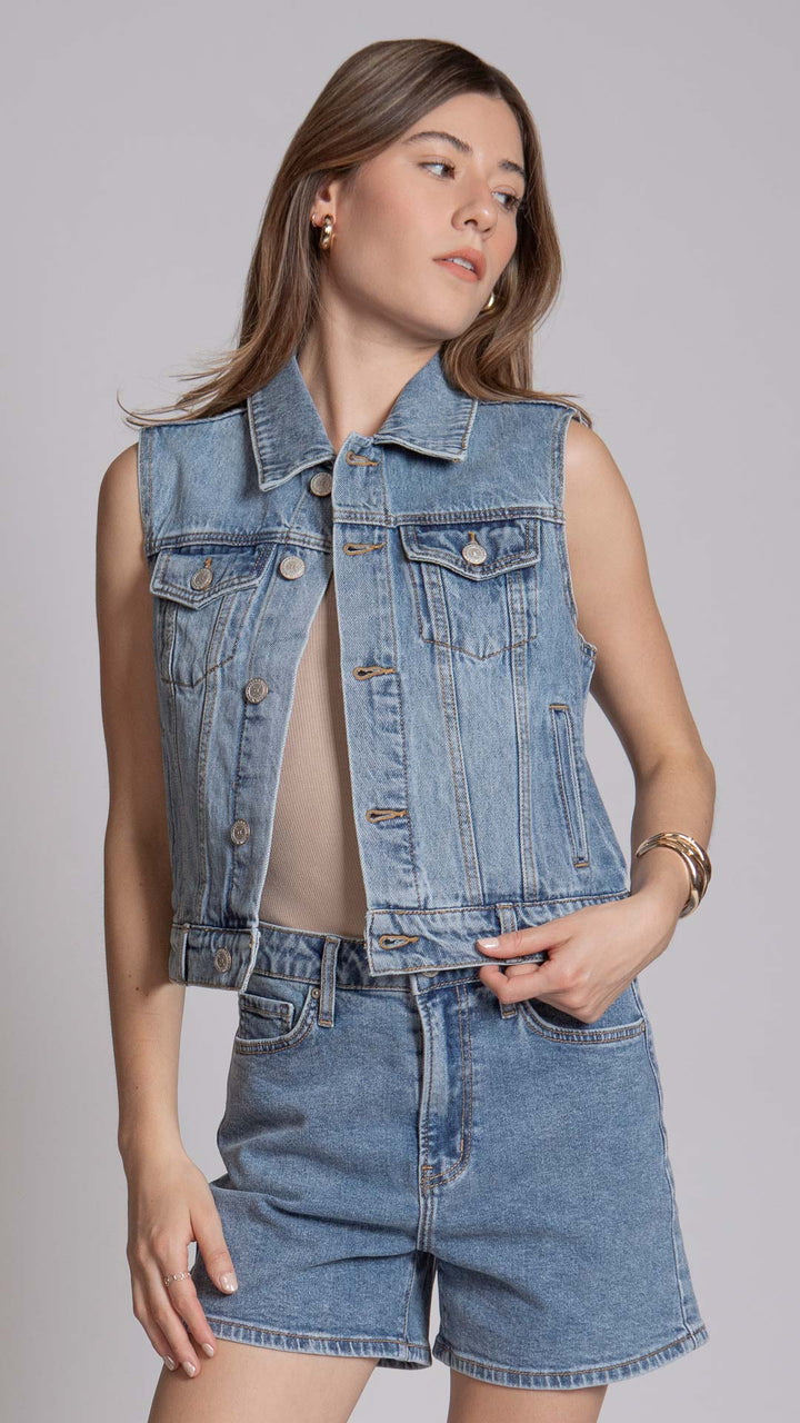 Chaleco Crop Top Para Mujer Balam BL7433