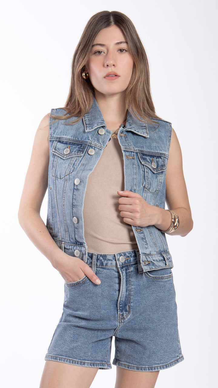 Chaleco Crop Top Para Mujer Balam BL7433