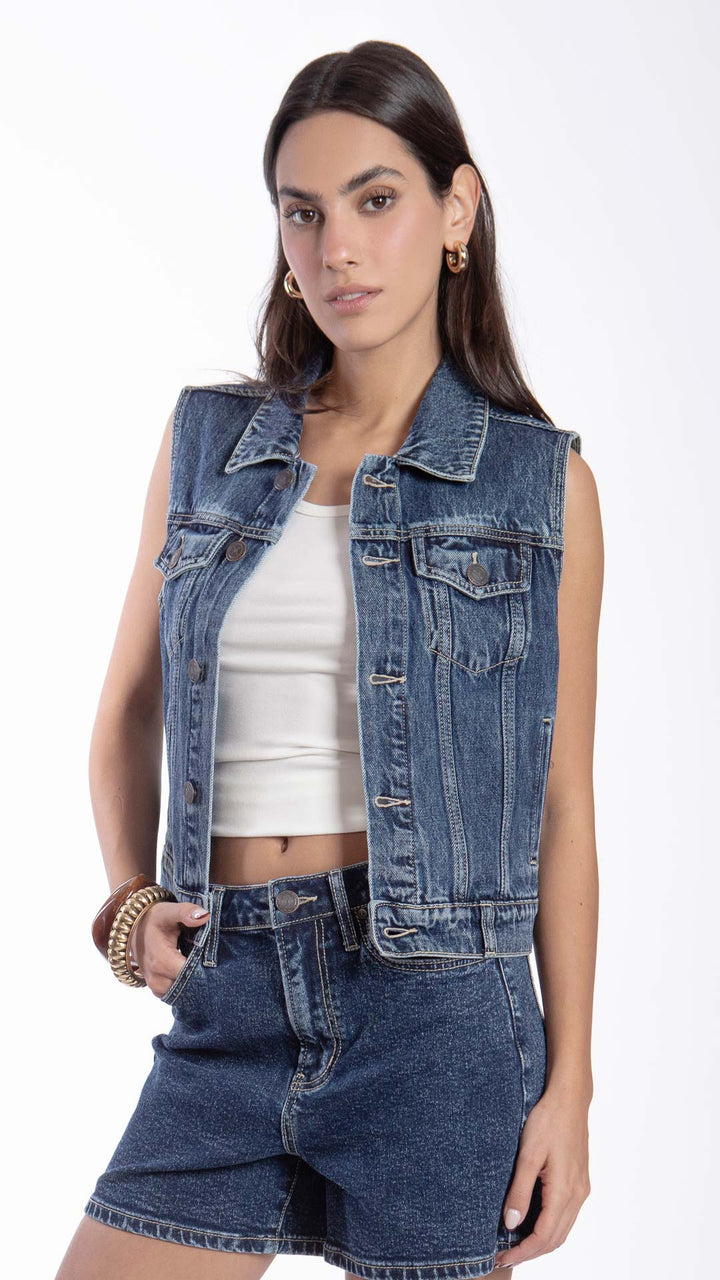 Chaleco Crop Top Para Mujer Balam BL7433