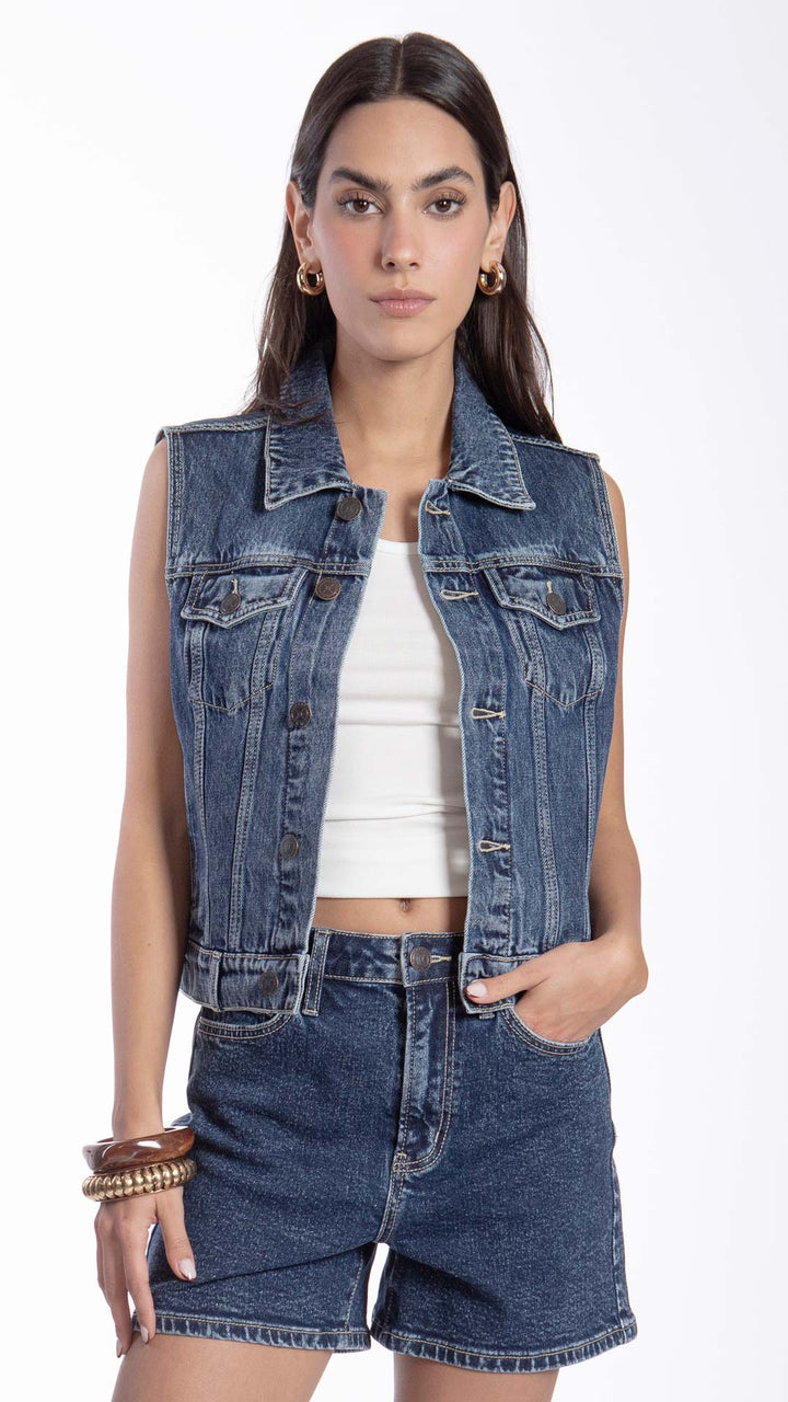Chaleco Crop Top Para Mujer Balam BL7433