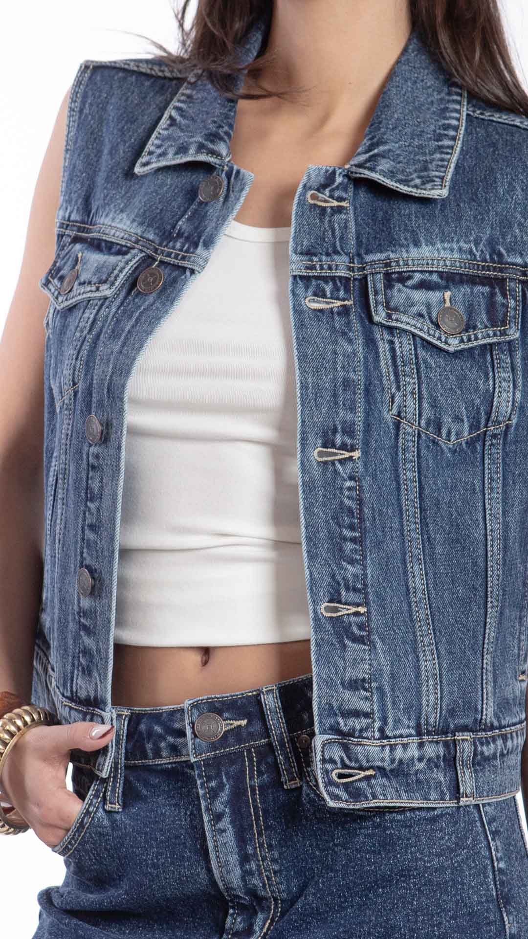Chaleco Crop Top Para Mujer Balam BL7433