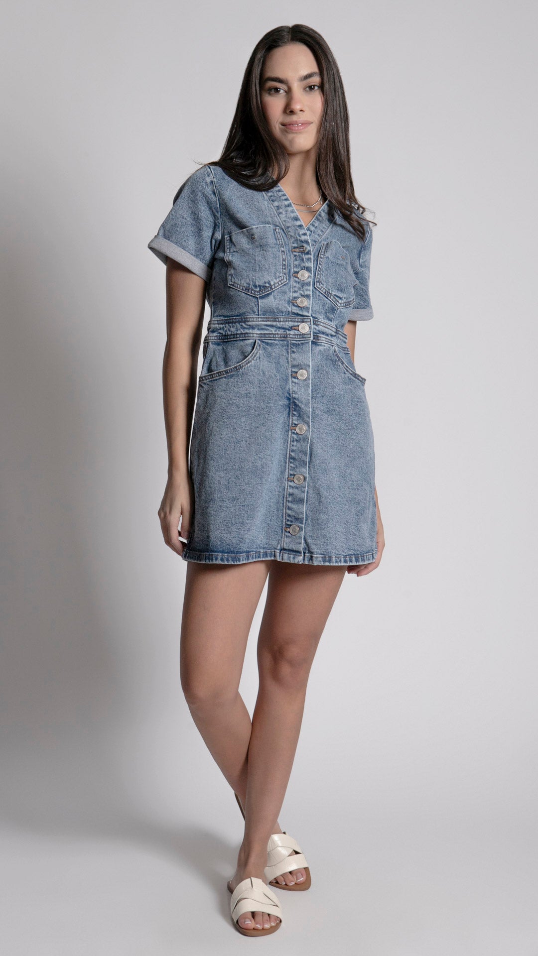 Vestido Mezclilla Para Mujer Balam BL7056