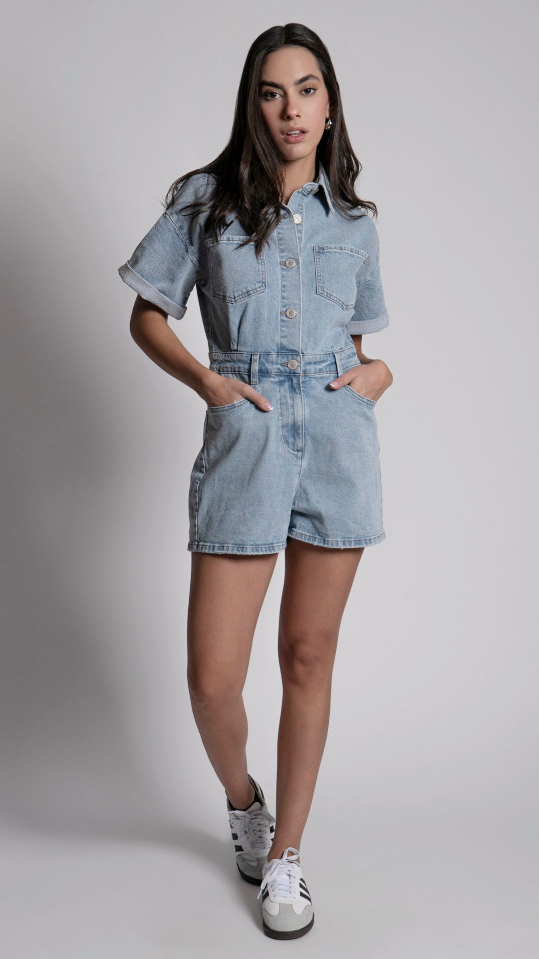 Romper De Mezclilla Para Mujer Balam BL7059