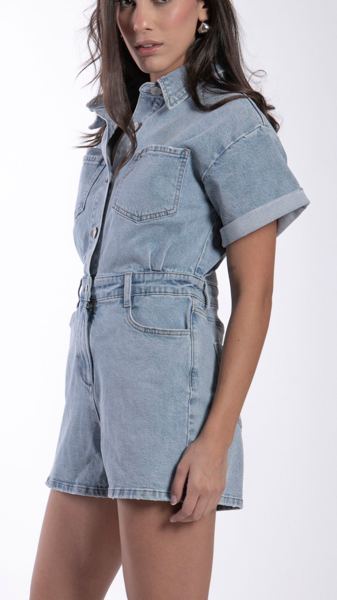 Romper De Mezclilla Para Mujer Balam BL7059
