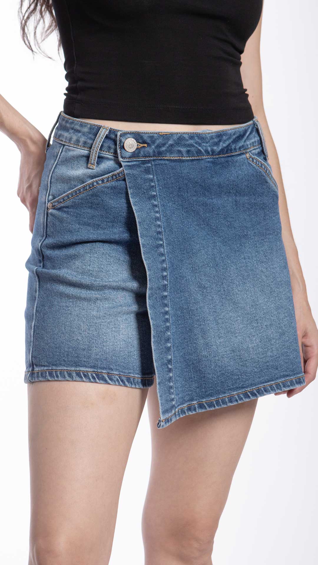 Short Falda Loose Mom Mujer Balam BL7345