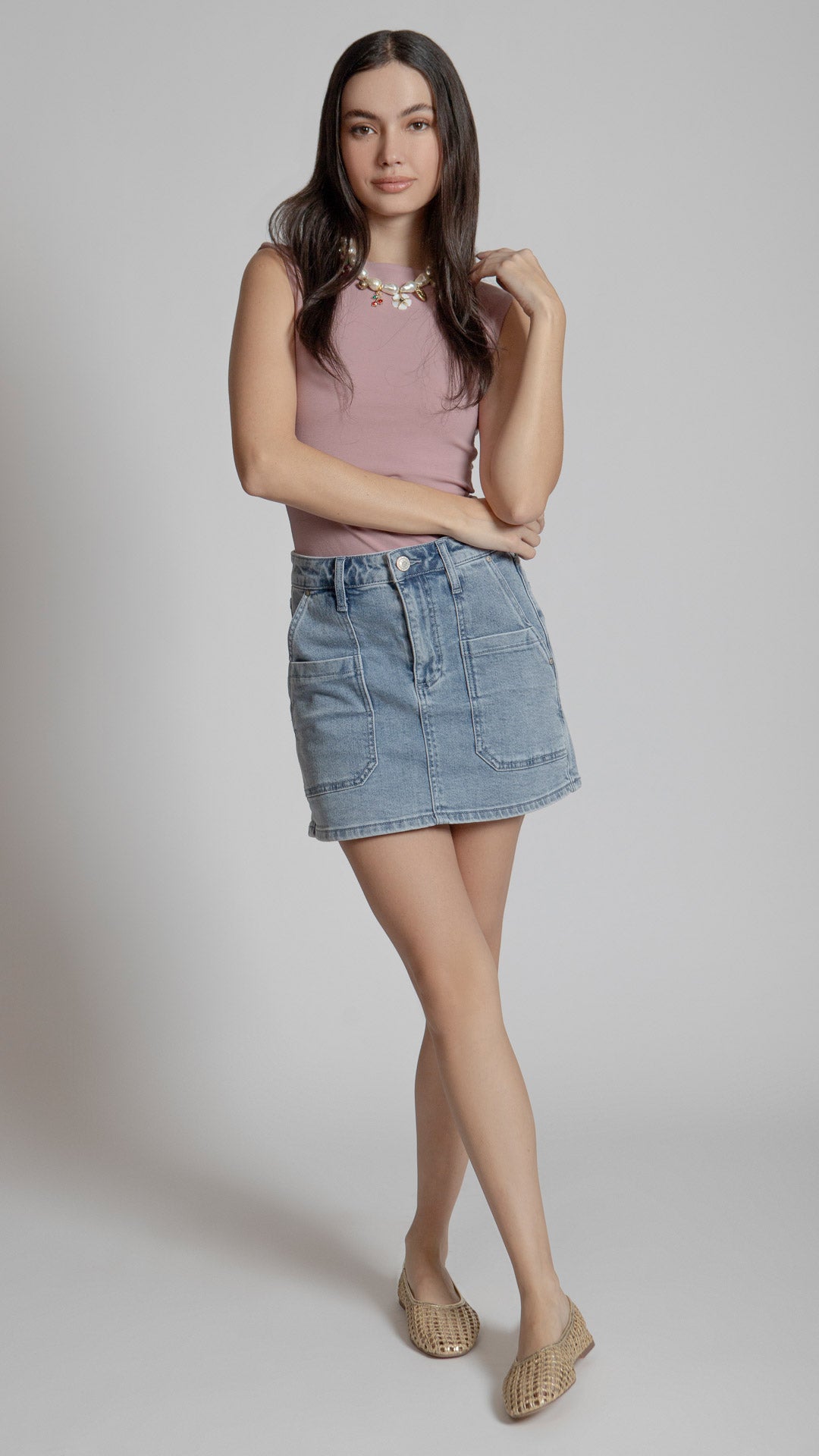 Short Falda Loose Mom Mujer Balam BL7346