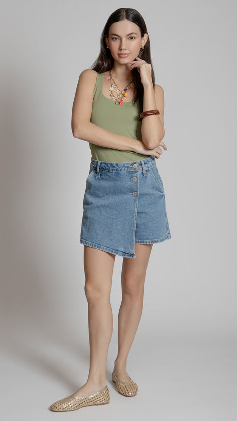 Short Falda Loose Mom Mujer Balam BL7404