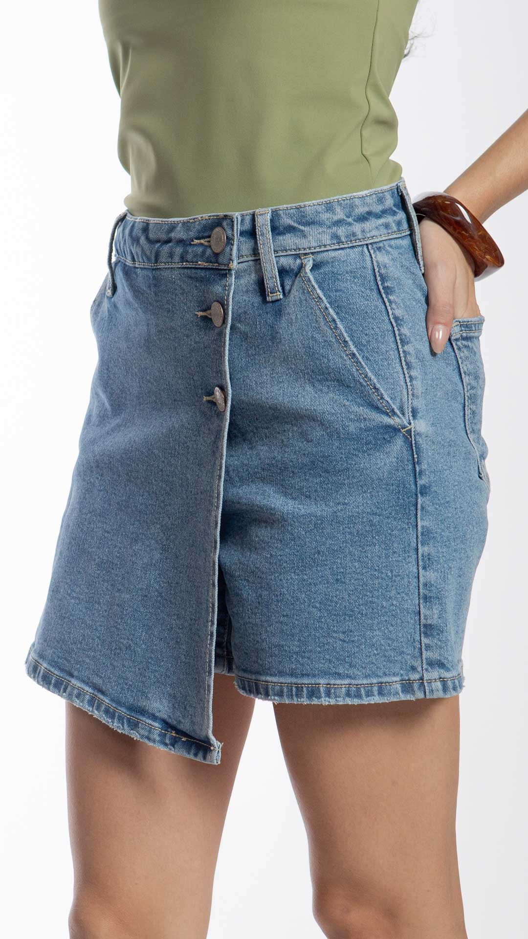 Short Falda Loose Mom Mujer Balam BL7404