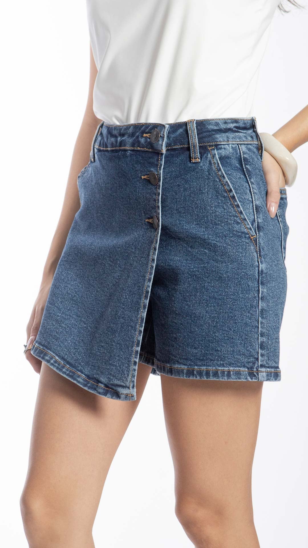 Short Falda Loose Mom Mujer Balam BL7404
