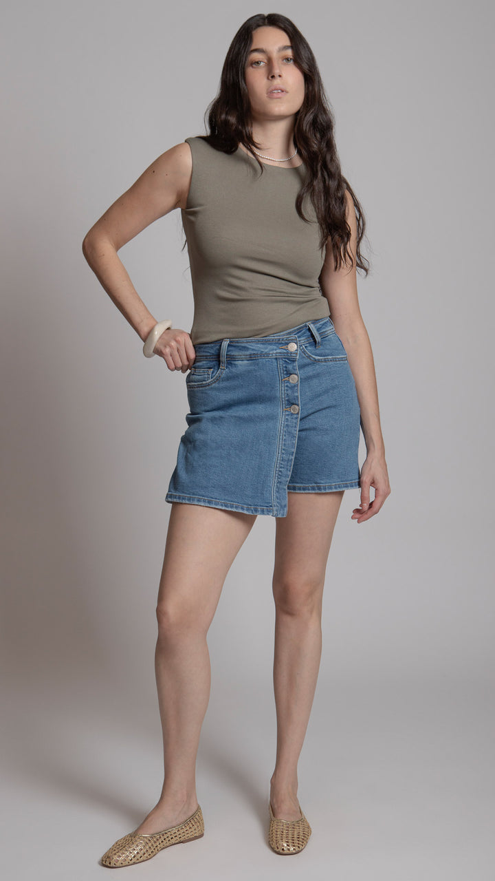 Short Falda Loose Mom Mujer Balam BL7406