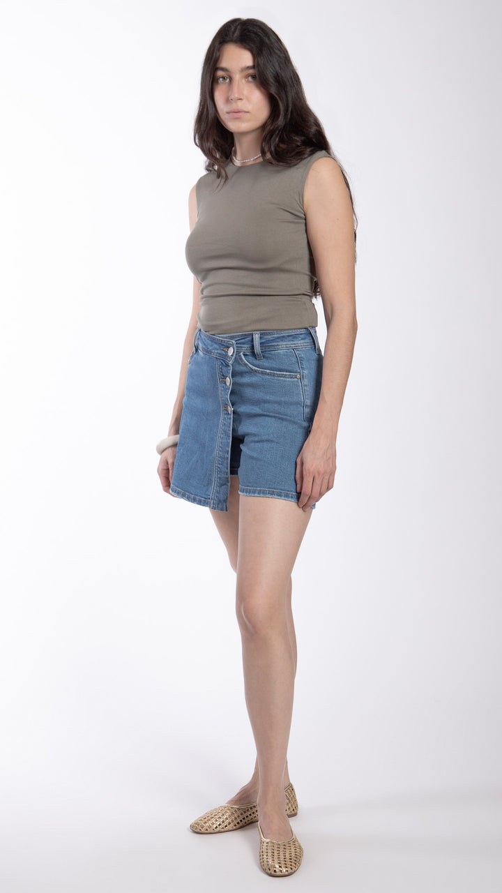 Short Falda Loose Mom Mujer Balam BL7406