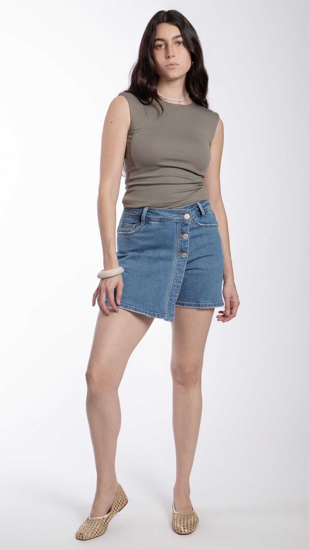 Short Falda Loose Mom Mujer Balam BL7406