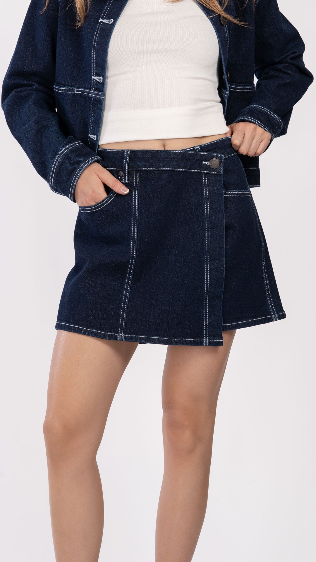 Short Falda Loose Mom Mujer Balam BL7766