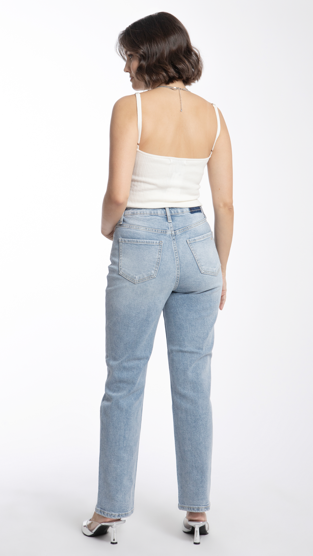 Pantalón Straight Pretina Asimétrica Mujer Balam BL7008