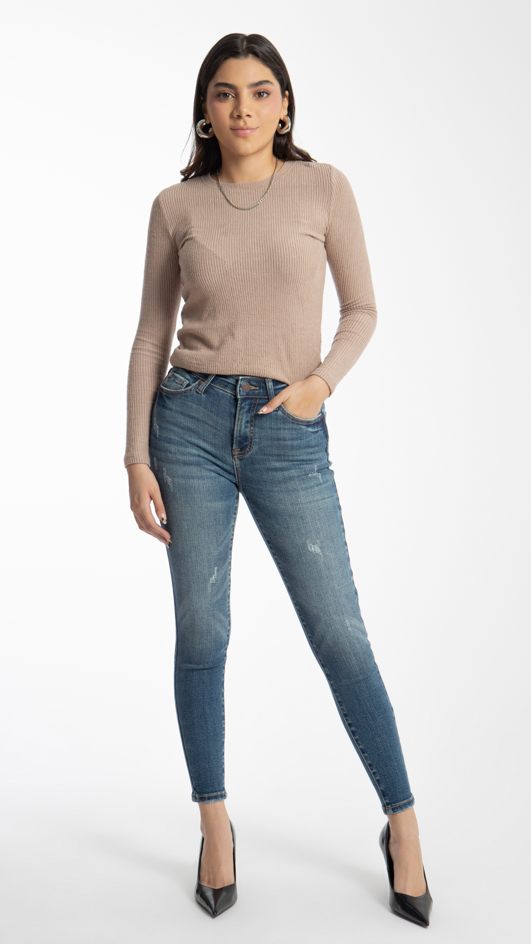 Pantalón High Rise Skinny Mujer Balam BL6789