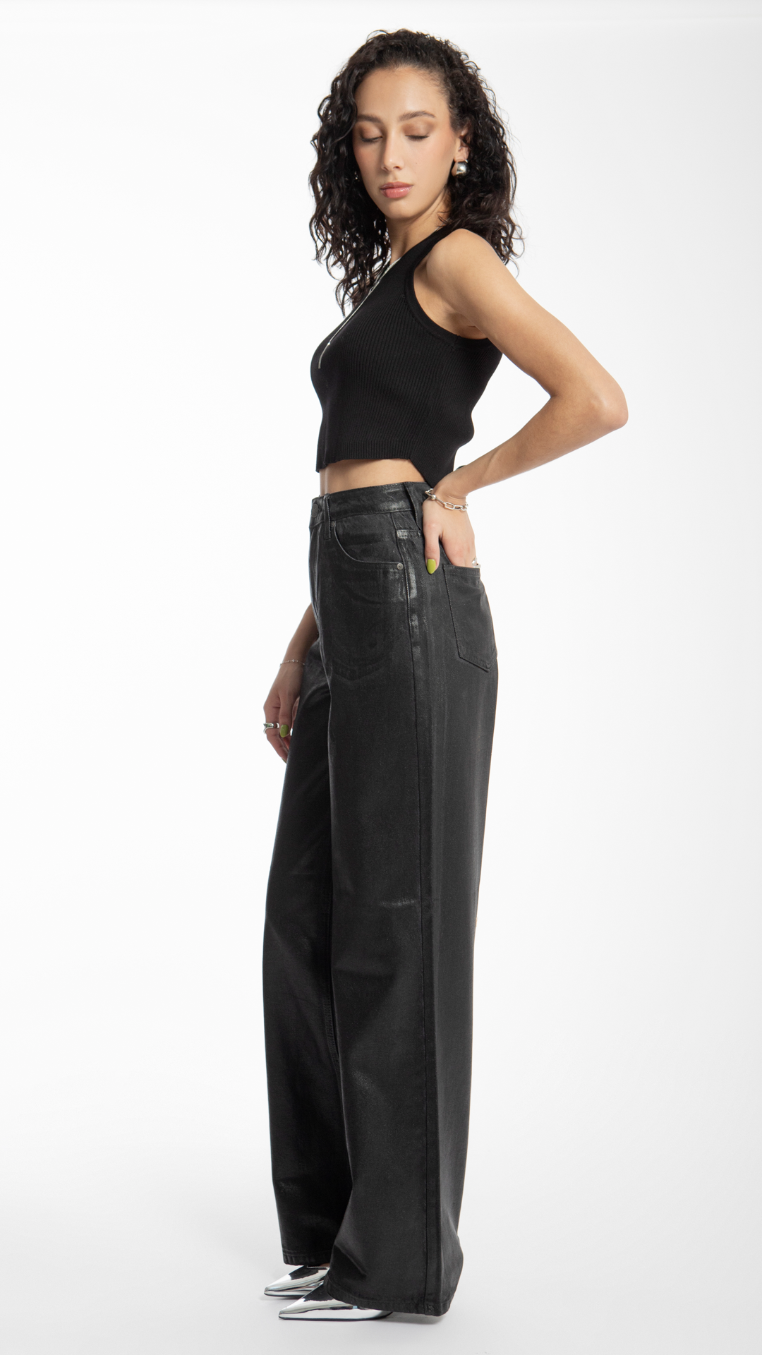 Pantalón Vintage Loose Foil Mujer Balam BL6725