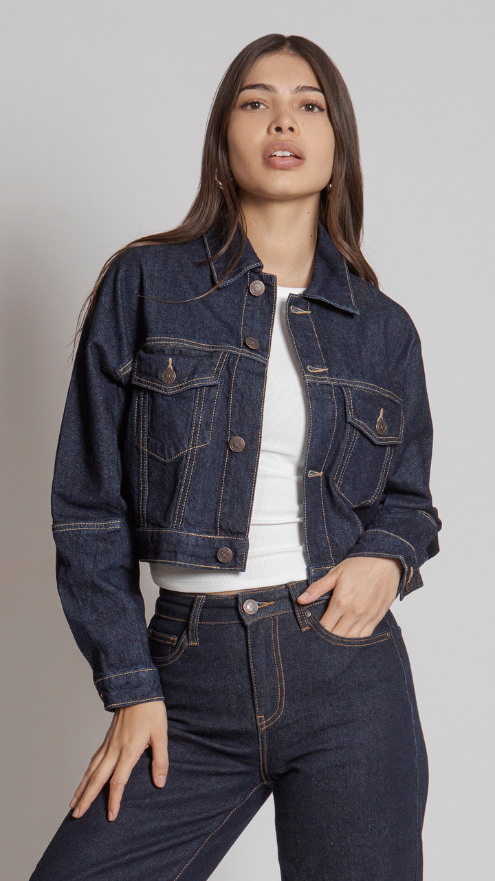 Chamarra Crop Oversize Mujer Balam BL7135