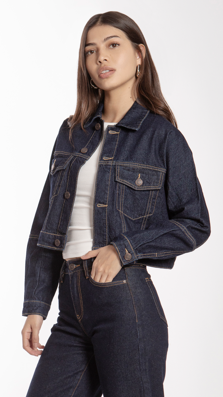 Chamarra Crop Oversize Mujer Balam BL7135