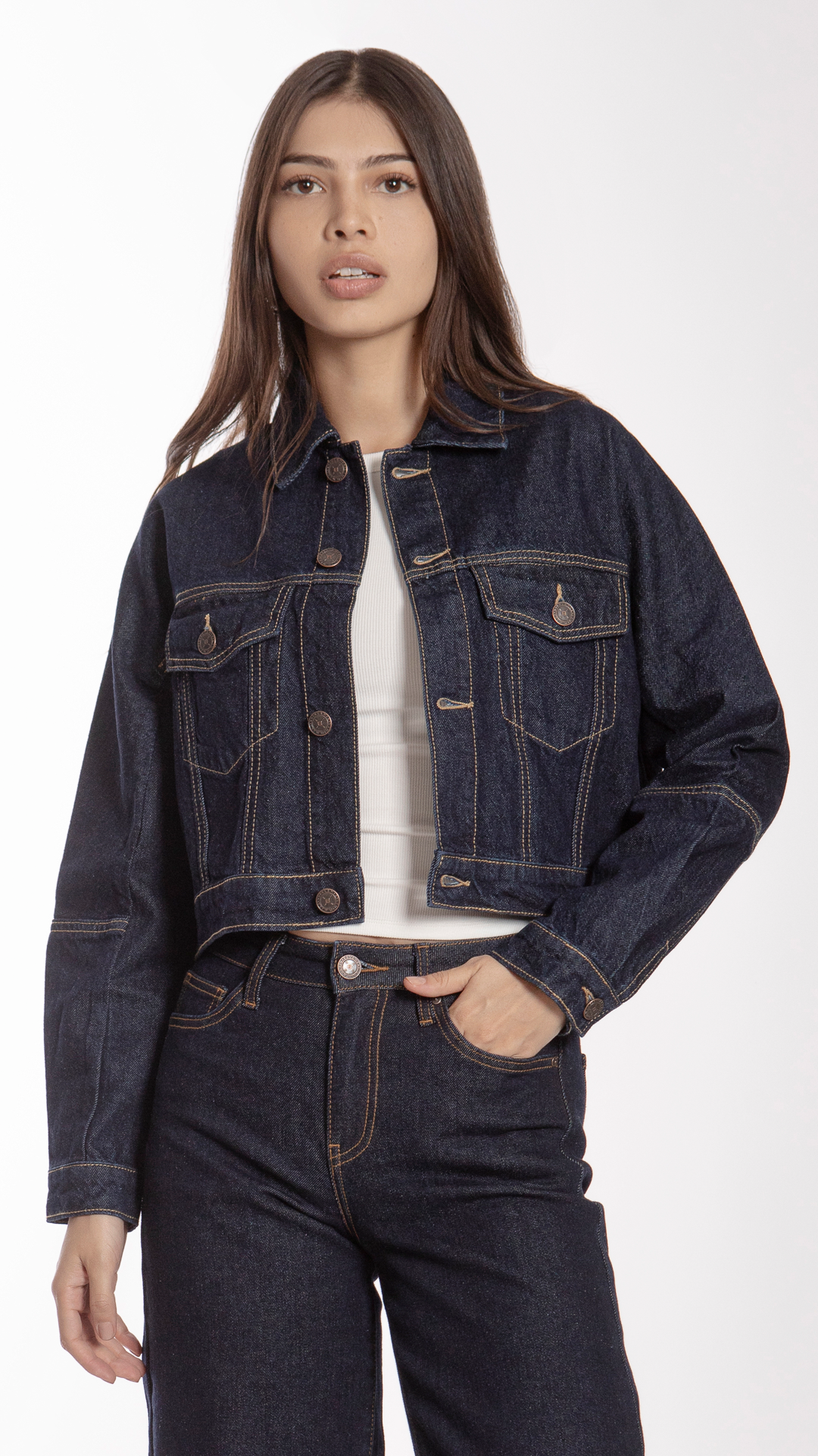 Chamarra Crop Oversize Mujer Balam BL7135