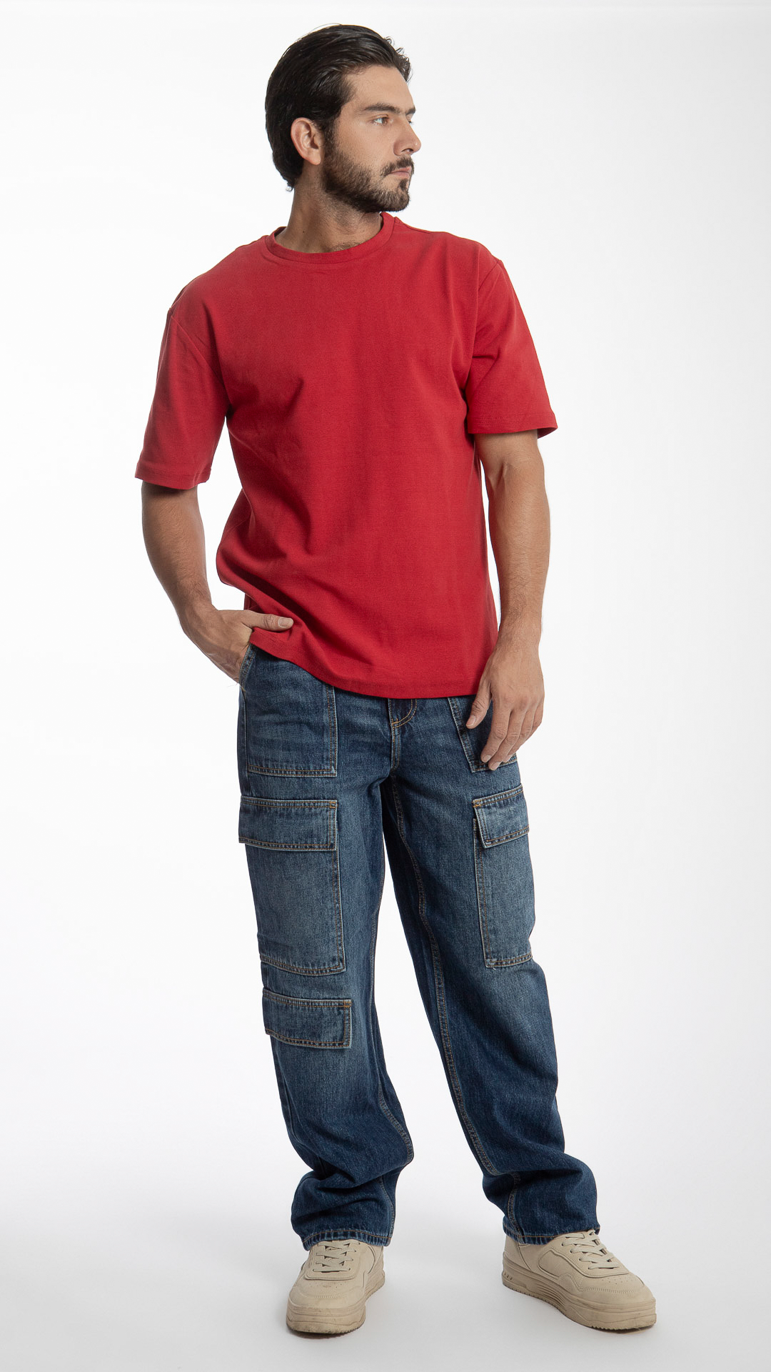 Pantalón Relajado Cargo Para Hombre Balam BL1158