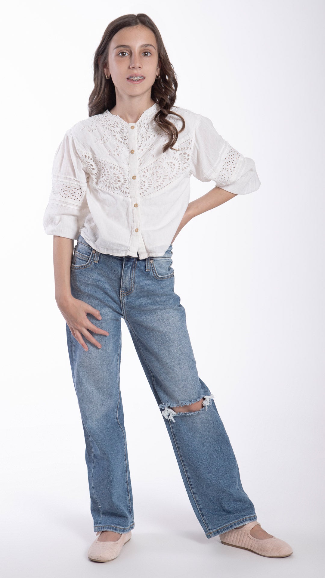 Pantalón Wide Leg Niña Balam BL7536