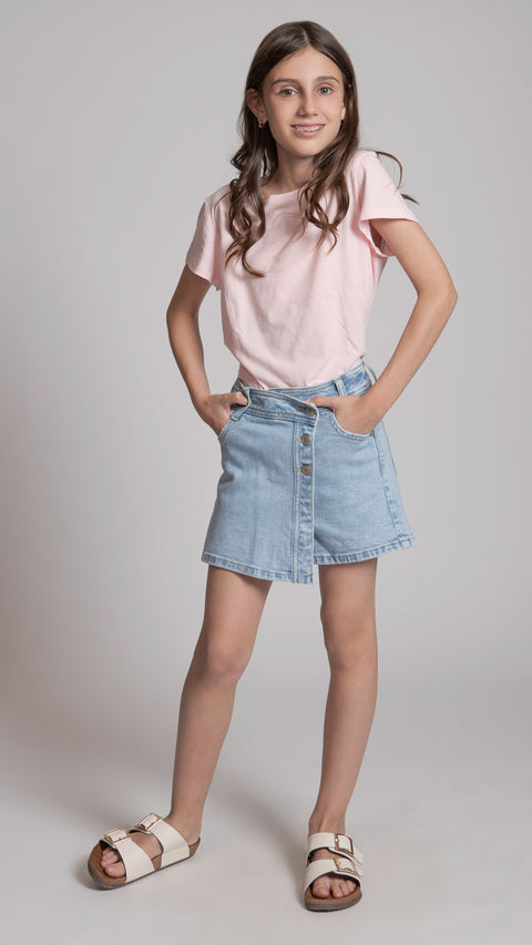 Short Falda Loose Mom Niña Balam BL7406
