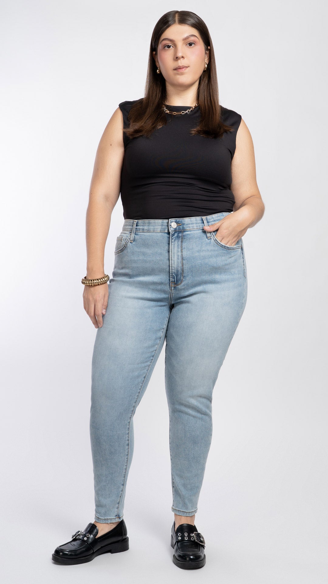 Pantalón High Rise Skinny Curvy Balam BL0221