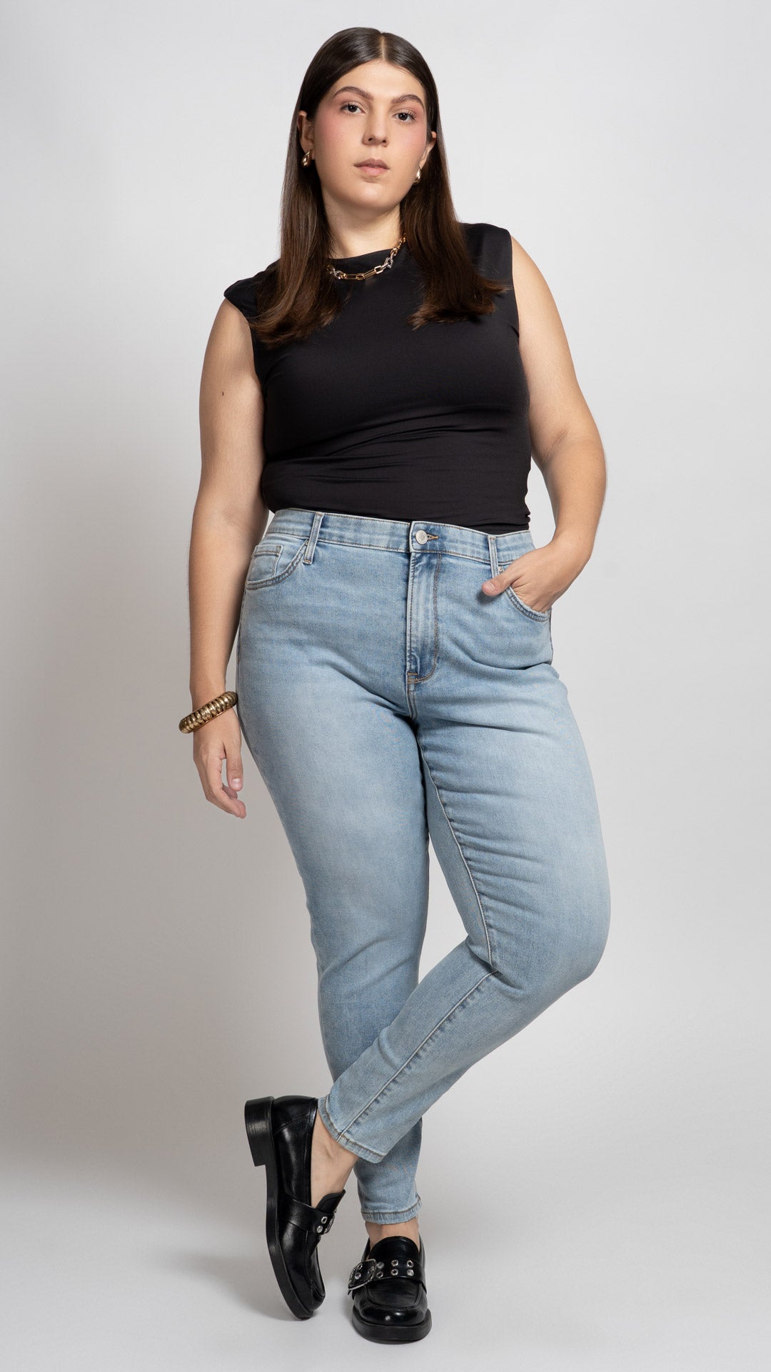 Pantalón High Rise Skinny Curvy Balam BL0221