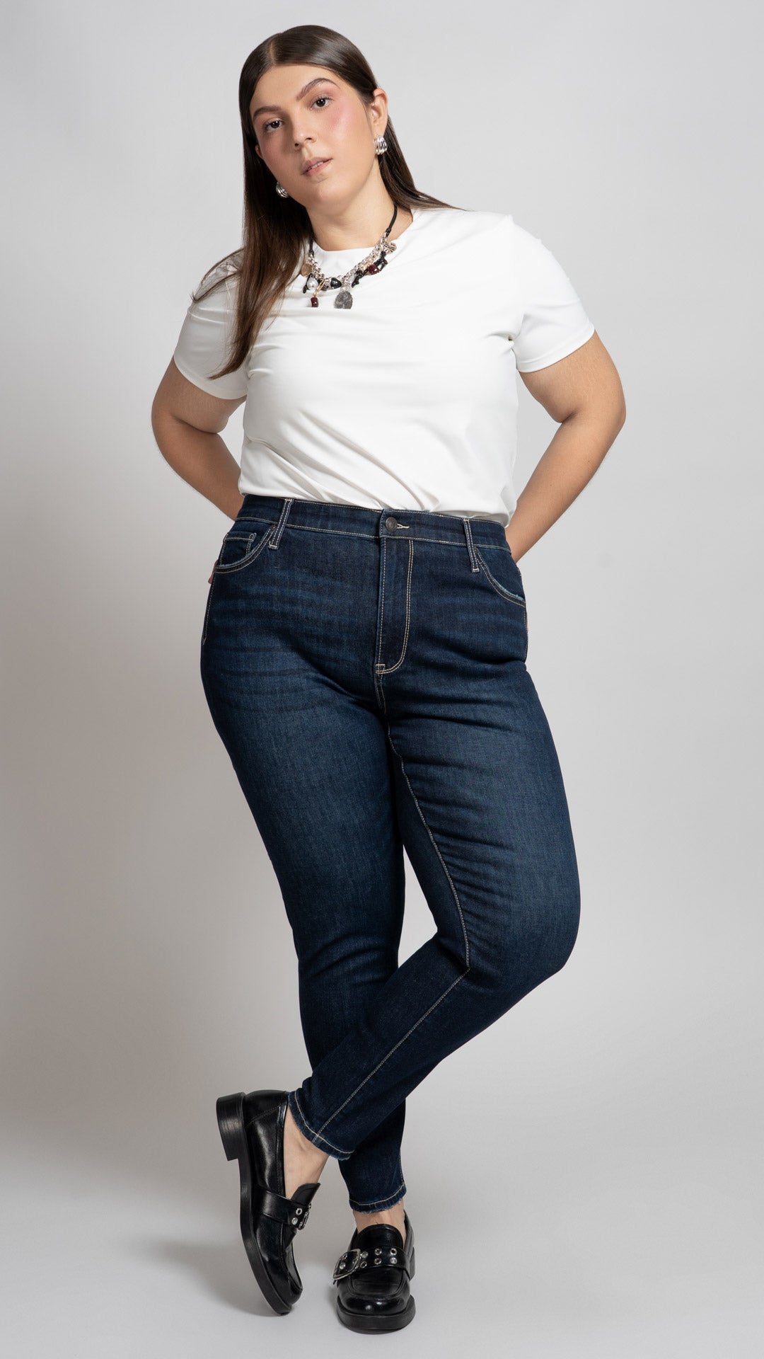 Pantalón High Rise Skinny Curvy Balam BL0221