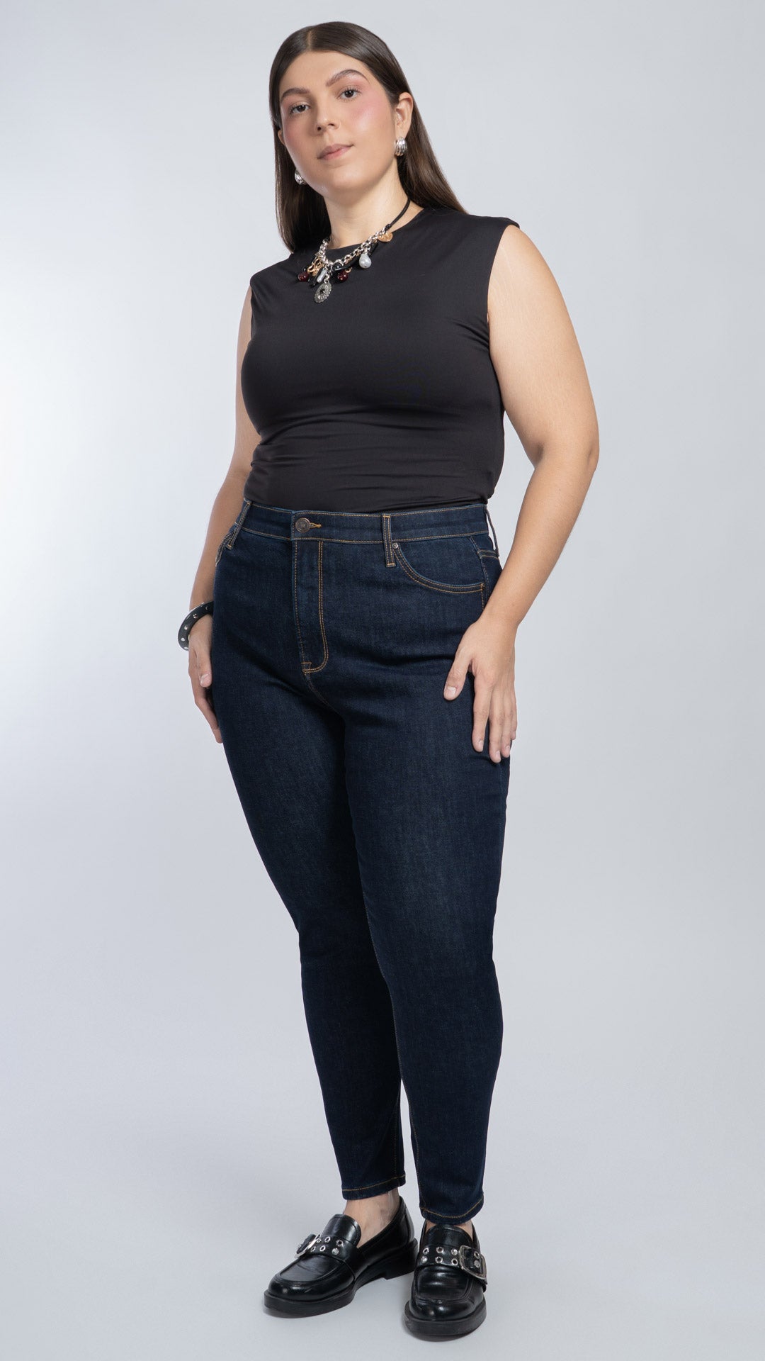 Pantalón High Rise Skinny Curvy Balam BL221